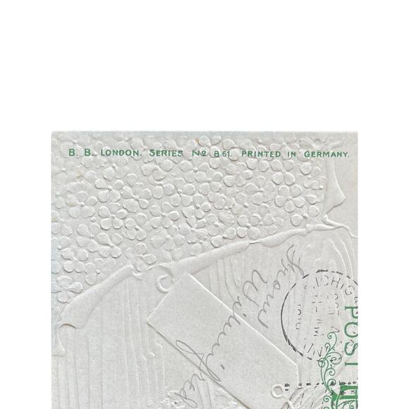 Antique 1919 Ephemera Postcard Sweet Message Forget Me Not Birthday Posted SEE - Picture 6 of 6